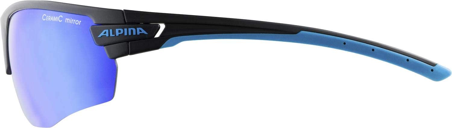 ALPINA Unisex - Adult, TRI-SCRAY 2.0 HR sports glasses, black matt-cyan, One Size - Image 3