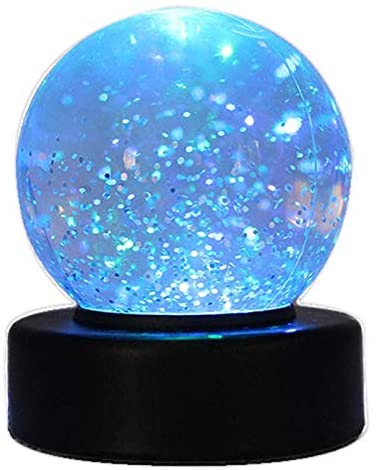 Playlearn SWGB Glitter Ball snow globe with LED color changing Mood Light 