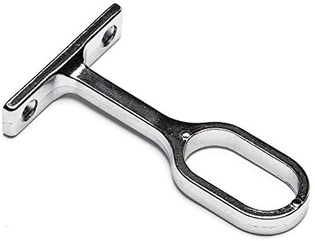 Merriway BH04199 Chromed Plated Centre Support for Oval Wardrobe Rail Rod - Pack of 1