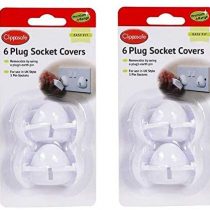 Clippasafe UK Plug Socket Covers - Frustration Free Packaging (12 Pack)