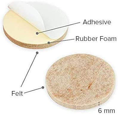 Furniture Pads Floor Protectors X-PROTECTOR 16 PCS 50 MM, Felt Pads for Chair Legs - Image 2