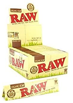 50 x Books of Raw Organic Natural King Size Slim Rolling Paper Cigarette Papers, brown, 50 Count (Pack of 1) - Image 3