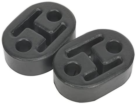 Sealey Ex02 Exhaust Mounting Rubbers L60 X D41 X H20 (Pack of 2), Black, 60mm x 41mm x 20