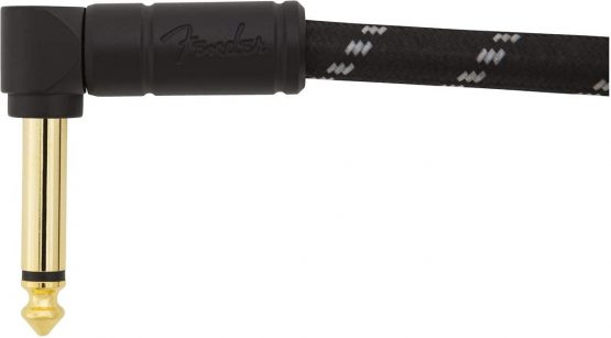 Fender 990820095 Deluxe Series Patch Cable - 1 ft – ANG/ANG - Black Tweed - Image 3