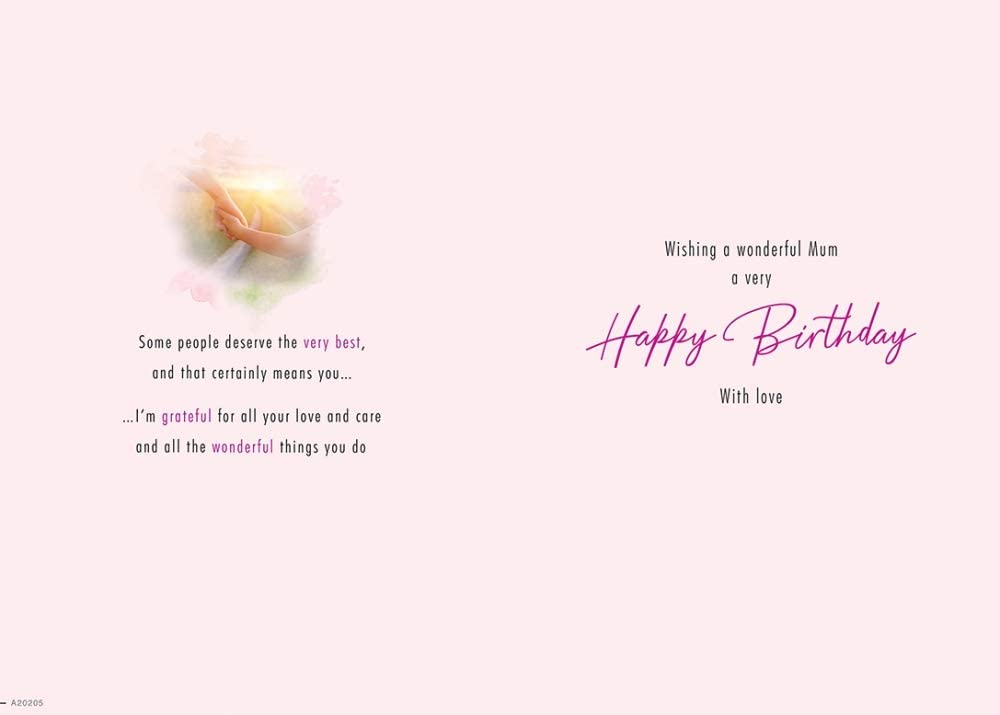 Piccadilly Greetings Piccadilly Greetings Traditional Birthday Card Mum - 9 x 6 inches, black - Image 4
