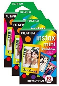 Fujifilm Instax Mini Rainbow Photo Film 30 Pack