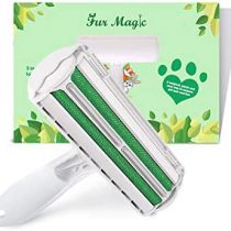 Fur Magic Reusable Pet Hair Remover Roller for Dog, Cat and Other Pet Hair with Improved Handle, Easy to Clean Lint Remover for Furniture, Sofa, Carpet and Bedding, Green