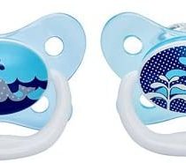 Dr Brown's Natural Flow Prevent Soother (0 to 6 Months, Blue, Pack of 2)