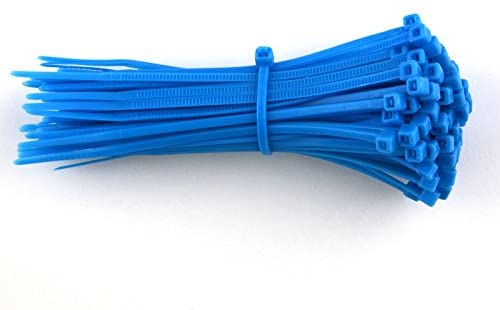 Gocableties Blue Cable Ties, 300mm x 4.8mm, Pack of 100, 12" Premium Nylon Zip Ties, Multi-Purpose Plastic Tie Wraps