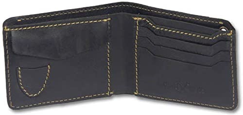 Trip Machine Company Leather Bifold Wallet Black - Image 2