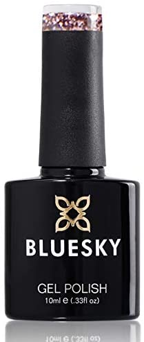 Bluesky Gel Nail Polish, Pink Champagne S06N, Pink Glitter, Rose Gold, Long Lasting, Chip Resistant, 10 ml (Requires Drying Under UV LED Lamp) - Image 3