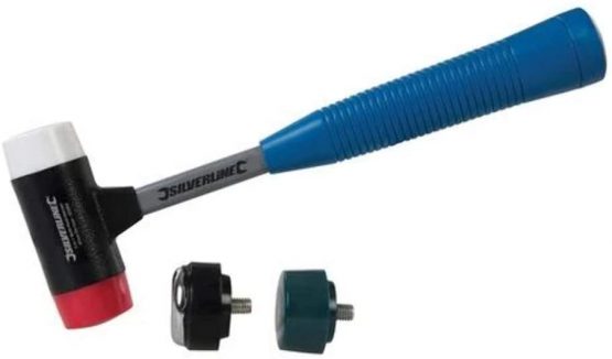 Silverline 633905 Mallet 4 heads in 1 interchangeable Ø 37 mm - multicolored - Image 3