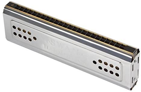 Best DealsOriGlam Professional 24 Holes Key Of C&G Double-side Tremolo Harmonica, Silver - Image 4