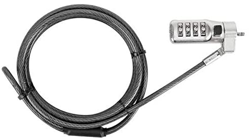 Targus DEFCON 3-in-1 Lock, Fixed Combination Retail Lock for Laptop Computer and Desktop Security Cable (ASP86GL)