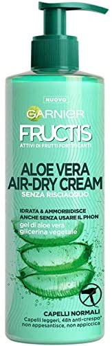 Garnier Fructis Aloe Vera Air-Dry Cream with Vegetable Glycerin and Aloe Vera Gel, 400 ml plus Brush Dissolves