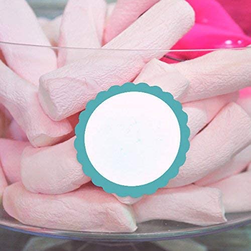 Amscan Candy Buffet Scalloped Labels, Caribbean Blue - Image 4