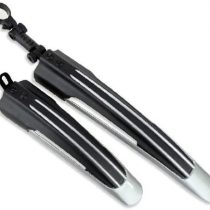 Gearmax® Durable Mountain Bike Bicycle Tire Front Rear Mud Guards Mudguard Fenders Set (Black+Grey)