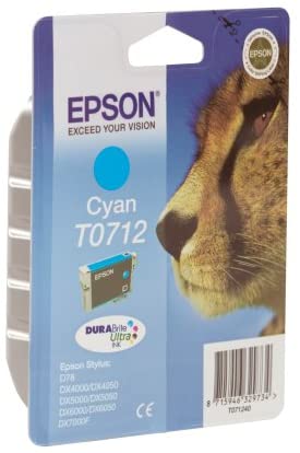 Epson T0712 Cheetah Cyan, Genuine, DURABrite Ultra Ink, Standard - Image 3