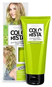 L'Oreal Paris Colorista Wash Out Lime Green Neon Semi-Permanent Hair Dye 80ml