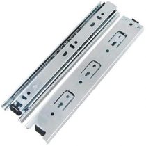 Merriway BH07433 Drawer Runner Slides, Ball Bearing Double Extension, 300mm x 45mm BZP-Pack of 1, Silver Tone