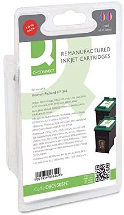 Q-Connect HP 344 Remanufactured Colour Inkjet Cartridge (Pack of 2), Cyan