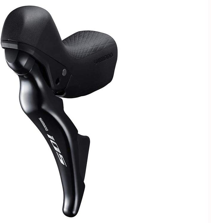 Shimano 105 ST-R7025 105 double hydraulic/mechanical STI lever, left hand, black, Standard