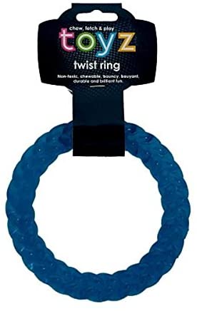 Petface (Toyz by Petface) Twist Ring Dog Toy, Blue/Green/Pink (One Colour Supplied at Random), Multi-colored - Image 2