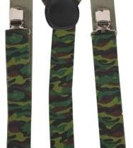 Dress Up America Unisex Camouflage Suspenders
