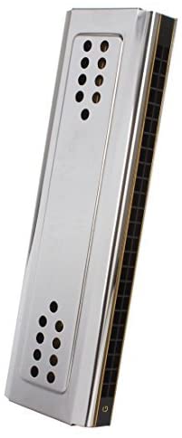 Best DealsOriGlam Professional 24 Holes Key Of C&G Double-side Tremolo Harmonica, Silver - Image 3