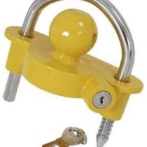 neilsen ct3123 Universal Security Coupling Hitch Lock for Trailers Caravan Horse Box Tow Ball Fittings, Yellow