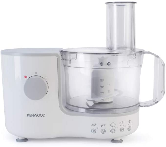 Kenwood Compact Food Processor, 1.4L Bowl, Blender, Emulsifying, Chopping Blade, Shredder Disc 400W, FP120, White