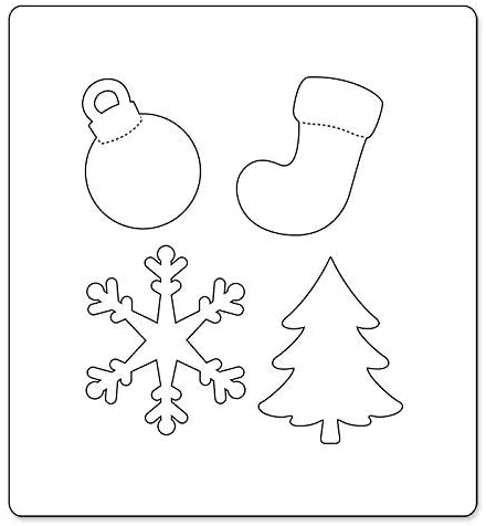 Sizzix Bigz Die A10599, Christmas Tree, Bauble, Snowflake, Stocking, Multi Colour, Multiple Sizes - Image 2