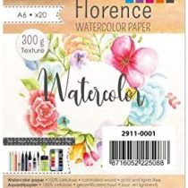VARTA Vaessen Creative Florence Aquarellpapier A6 in Elfenbein Weiß, aus 300 g/m² Strukturiertem Papier, 20 Blatt für Aquarellmalerei, Handlettering und Brush Lettering, Ivory