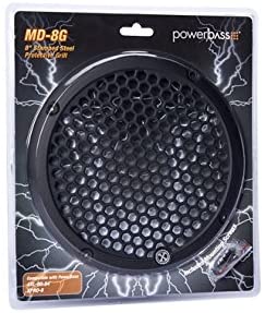 Powerbass MD-8G 8" Steel Midrange Grill, 8 Inches