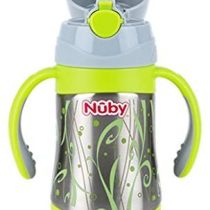 Nuby ID10279 Insulated Stainless Steel Cup with Straw 280 ml