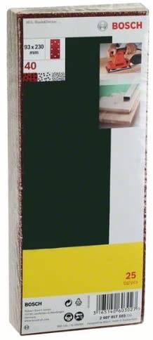 Bosch 2607017108 Sanding Sheet-Set for Orbital Sanders 0 V, Red, 93 x 230 mm - Image 2