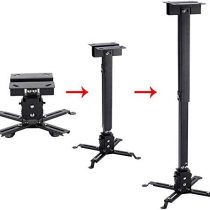 BuFan Projector Ceiling Mount, Universal Vaulted Bracket with Adjustable Extension Pole to 26.7" for LCD DLP Projector