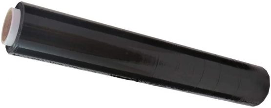 Triplast 400mm x 250m Pallet Stretch Shrink Wrap - Black - Roll of Heavy Duty Packaging Cling Film | Shrink Plastic for Moving House