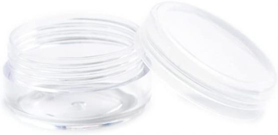 ZEJIA 3 Gram Cosmetic Containers 50pcs Sample Gram Plastic Containers Lotion Jars Makeup Sample Containers with Lids BPA Free (Clear) - Image 2