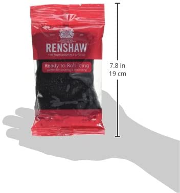 Renshaw Jet Black Just Roll With It Fondant Icing, 250 g (Pack of 1) - Ready to Roll Icing for Cakes - Image 3