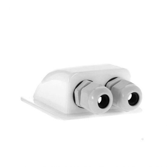 Offgridtec roof duct 2-way white for motor home caravan boat solar cable duct ABS, 1 piece, 006420.