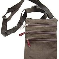 Ladies Crinkled Nylon Small Cross Body Bag Organizer