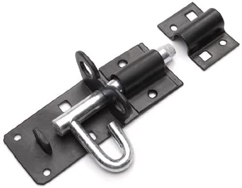 Merriway BH01736 Type 2A Heavy Duty Brenton Bolt Padbolt, 100mm (4 inch) - Black