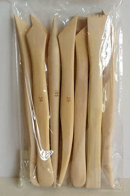Major Brushes Boxwood Clay Knives Tools - Pack of 10, 6