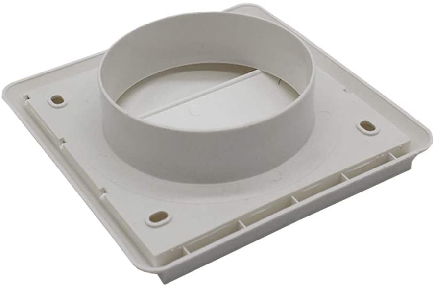 Kair White 100mm Gravity Wall Vent Grille, 99.5mm / 4 Inch Round Rear Spigot & 155mm Front Cover - Image 3