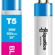 iQuatics Aquarium Fish Tank Fluorescent Light Bulb T5, Aqua Blue 50:50, 39w 850mm 34"