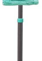 JVL Super-Absorbent Microfibre Extendable Flat Floor Mop, Turquoise/Grey