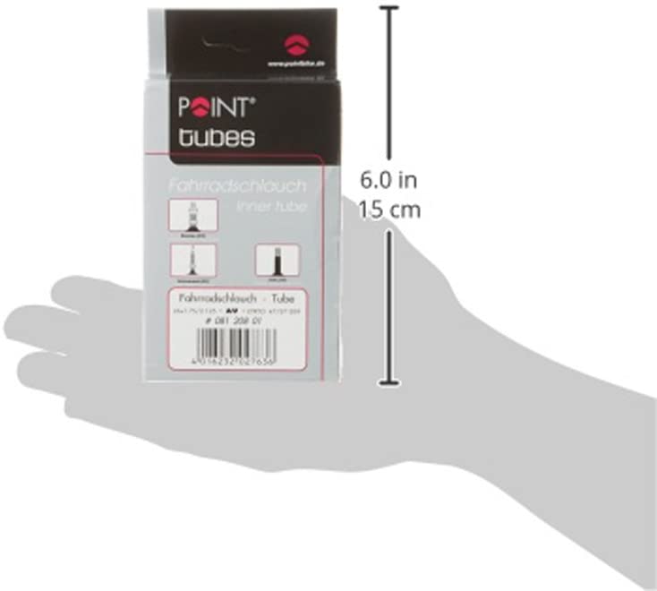 Point 08120801 Bicycle Inner Tube ETRTO 47/57-559 AV Valve Size 26 x 1.75/2,125 Black, 26 x 1,75/2.125 - Image 3
