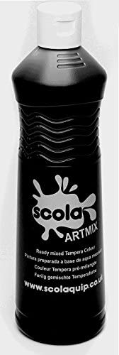 Scola Artmix Poster Paint 600ml Black, 600 ml (Pack of 1)