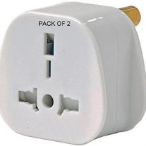 ShaniTech Pack of 2 Travel Adaptor Earthed for UK & Europe to South Africa Travel Adaptor Swaziland Nepal Namibia Mozambique Lesotho Botswana Adapter
